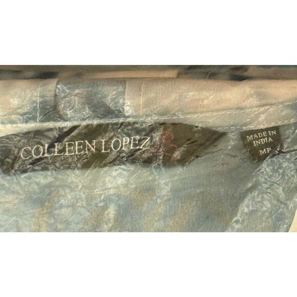 Colleen Lopez Blue White Tie Dye Duster MP New In Package - Picture 6 of 6